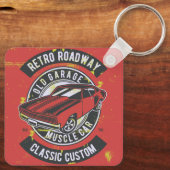 Vintages klassisches Auto Schlüsselanhänger (Rückseite)