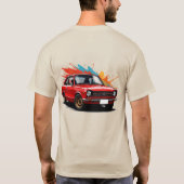 Vintages klassisches Auto T-Shirt (Rückseite)