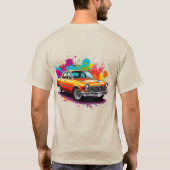 Vintages klassisches Auto T-Shirt (Rückseite)