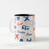 Vintages klassisches Auto Zweifarbige Tasse (Vorderseite Links)