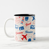 Vintages klassisches Auto Zweifarbige Tasse (Links)
