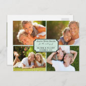 Vintages klassisches Buchzeichen Vier Foto Save th Ankündigungspostkarte (Vorne/Hinten)