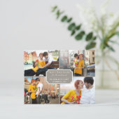 Vintages klassisches Buchzeichen Vier Foto Save th Ankündigungspostkarte (Stehend Vorderseite)