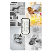 Vintages klassisches Buchzeichen Vier Foto Save th Magnet (Vertikal)