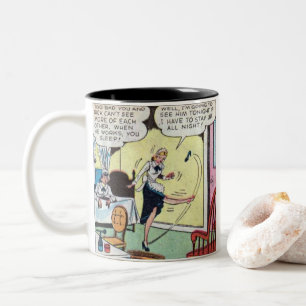 Vintages klassisches Comic Zweifarbige Tasse