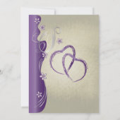 Vintages, klassisches Curvy-Design | Amethyst Lila Einladung (Rückseite)