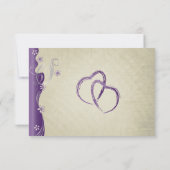 Vintages, klassisches Curvy-Design | Amethyst Lila RSVP Karte (Rückseite)