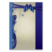 Vintages, klassisches Curvy-Design | Saphir und Si Tischnummer (Rückseite)