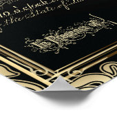 Vintages Klassisches Gatsby-Stilheiratszertifikat Poster (Ecke)