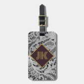 Vintages klassisches Monogramm Gepäckanhänger (Vorderseite vertikal)