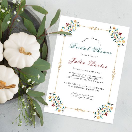 Vintages klassisches Motiv-Brautparty Einladung