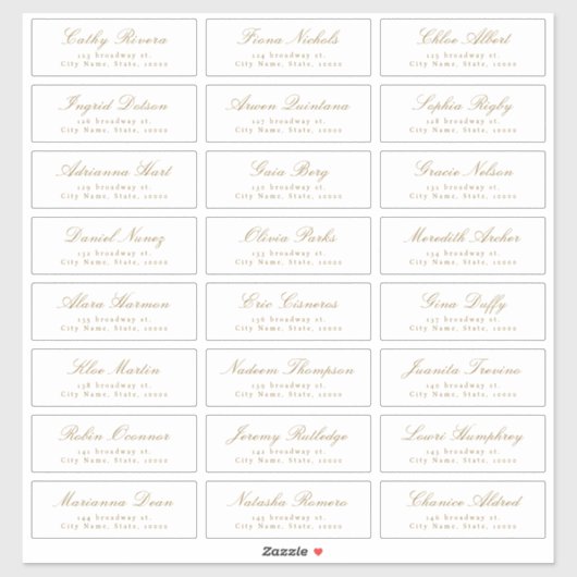 Vintages klassisches Skriptaufdruck-Gästeschrift Aufkleber (Blatt)