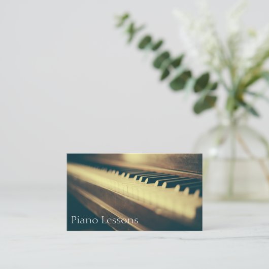 Vintages Klavier / Klavierfoto - Visitenkarte (Stehend Vorderseite)