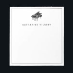 Vintages Klavier Minimalistische weiße Notepad Notizblock<br><div class="desc">Dieses minimalistische und elegante Notizblock für Pianisten,  Klavierlehrer,  Musiker usw. zeichnet sich durch einen weißen Hintergrund mit der Darstellung eines Vintagen Klaviers aus. Personalisieren Sie es für Ihre Bedürfnisse. In meinem Geschäft finden Sie passende Produkte.</div>