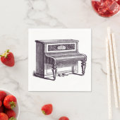 Vintages Klavier Serviette (Beispiel)