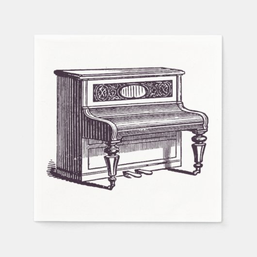 Vintages Klavier Serviette (Vorderseite)
