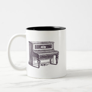 Vintages Klavier Zweifarbige Tasse