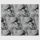 Vintages Klavierblatt Musiknoten Art Geschenkpapier (Flach)