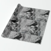 Vintages Klavierblatt Musiknoten Art Geschenkpapier (Ungerollt)