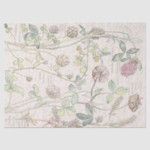 Vintages Klee-Wildblume-Blumen-Seidenpapier Seidenpapier
