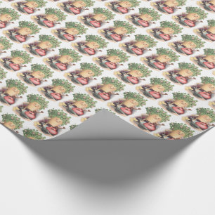 Vintages Kleeblatt Herz und St. Patrick's Day Geschenkpapier