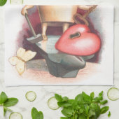 Vintages Kleeblatt Herz und St. Patrick's Day Handtuch (Gefaltet)