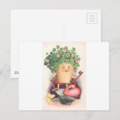 Vintages Kleeblatt Herz und St. Patrick's Day Postkarte (Vorne/Hinten)