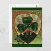 Vintages Kleeblatt Postkarte (Vorne/Hinten)