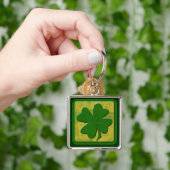 Vintages Kleeblatt Schlüsselanhänger (Hand)