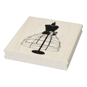 Vintages Kleid Form Gummi Briefmarke Gummistempel