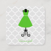 Vintages Kleid - Nahkampf und Veränderungen Quadratische Visitenkarte (Rückseite)