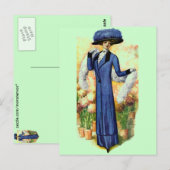 Vintages Kleid Postkarte (Vorne/Hinten)