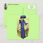 Vintages Kleid Postkarte (Vorne/Hinten)