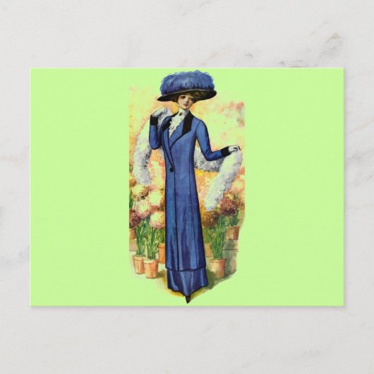 Vintages Kleid Postkarte (Vorderseite)