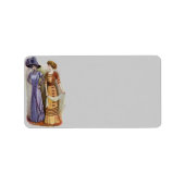 Vintages Kleider-Adressetikett Adressaufkleber (Vorne)