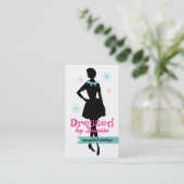 Vintages Kleidungsmuster Silhouette Nähkleidung Visitenkarte (Stehend Vorderseite)