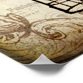 Vintages Kleidungsstück Form Poster (Ecke)