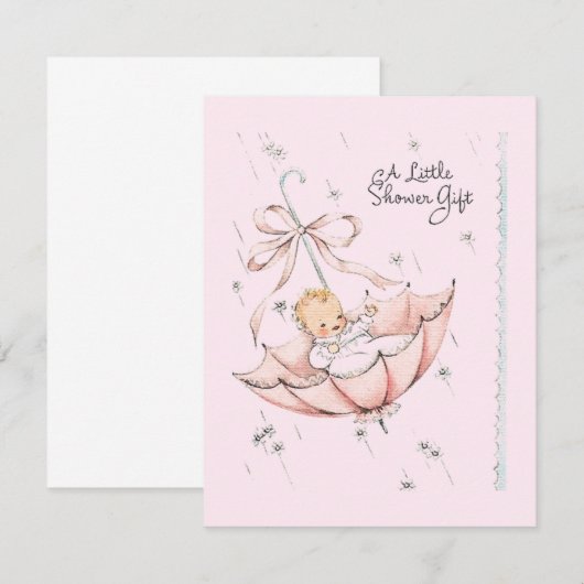 Vintages kleines Baby-Duschgeschenk (Vorne/Hinten)