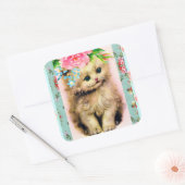 Vintages kleines Kitten Stickers Blumenkohl Shabby (Umschlag)