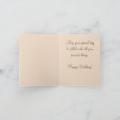 Vintages kleines Mädchen in der rosa Karte (Innenseite)