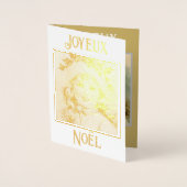 Vintages kleines Mädchen mit Mistleton Folienkarte (Vorderseite)