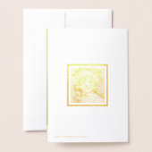 Vintages kleines Mädchen mit Mistleton Folienkarte (Rückseite mit Umschlag)