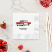 Vintages Kleinwagen für den Ruhestand Serviette (Beispiel)