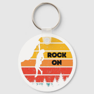 Vintages Klettern im Retroboulding Schlüsselanhänger