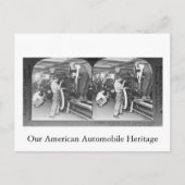 Vintages Klischee Unser Automobilerbe Postkarte (Vorderseite)