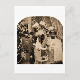 Vintages Klischee - Weihnachtslieferung Feiertagspostkarte