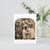 Vintages Klischee - Weihnachtslieferung Feiertagspostkarte (Stehend Vorderseite)