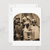 Vintages Klischee - Weihnachtslieferung Feiertagspostkarte (Vorne/Hinten)