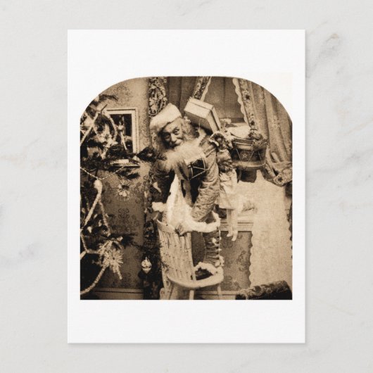 Vintages Klischee - Weihnachtslieferung Feiertagspostkarte (Vorderseite)