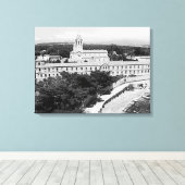 Vintages Kloster von Cannes Saint-Honorat Leinwanddruck (Insitu (Holzboden))